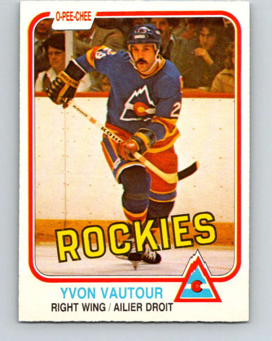 1981-82 O-Pee-Chee #84 Yvon Vautour RC Rookie Rockies  V30025