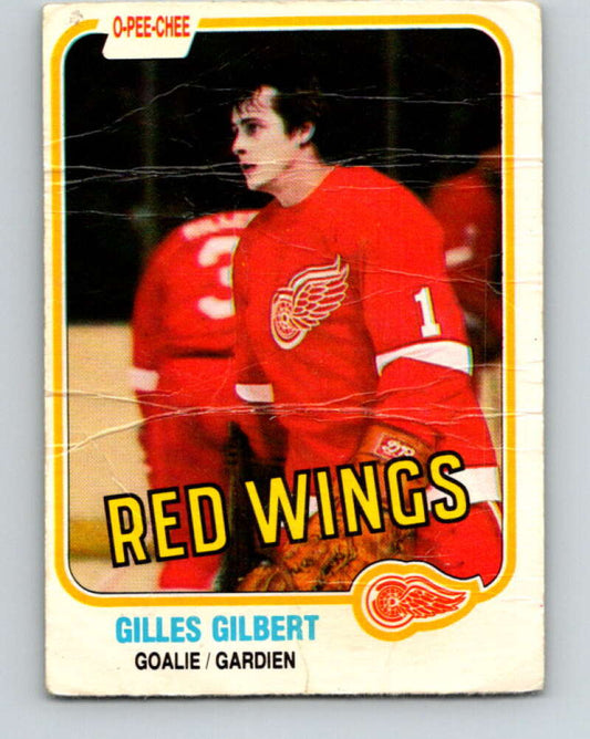 1981-82 O-Pee-Chee #88 Gilles Gilbert  Detroit Red Wings  V30050