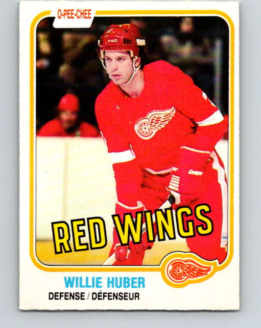 1981-82 O-Pee-Chee #89 Willie Huber  Detroit Red Wings  V30058