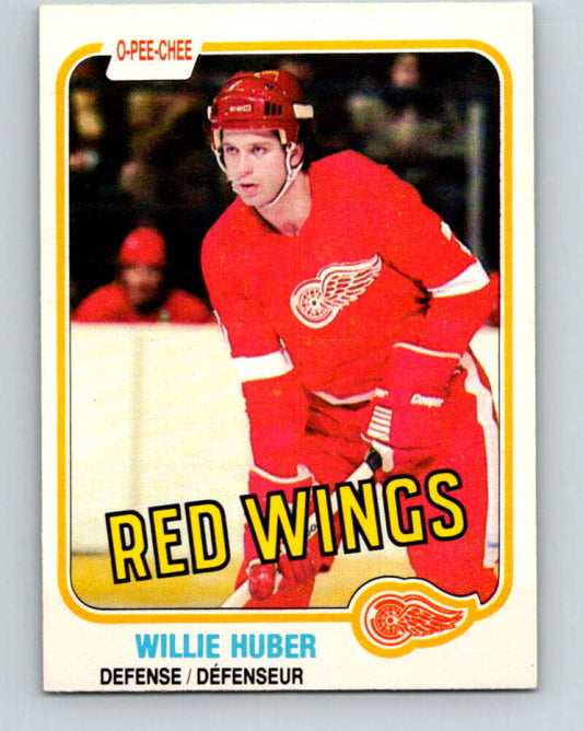 1981-82 O-Pee-Chee #89 Willie Huber  Detroit Red Wings  V30059