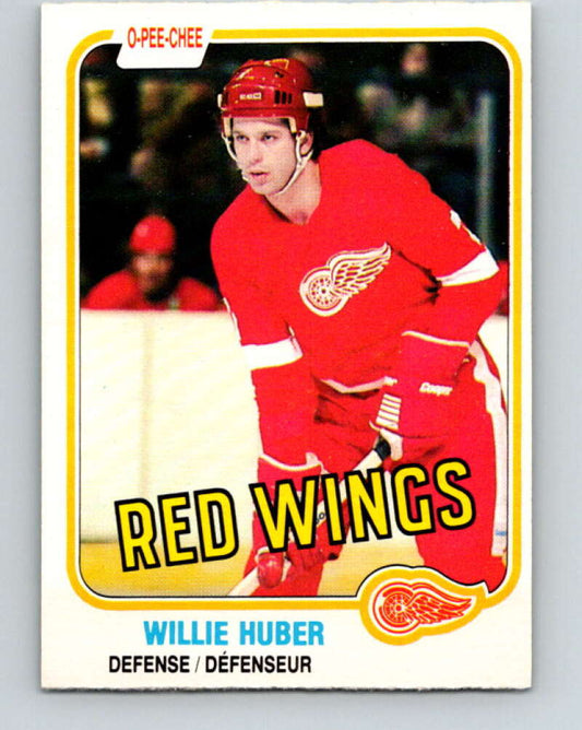 1981-82 O-Pee-Chee #89 Willie Huber  Detroit Red Wings  V30061