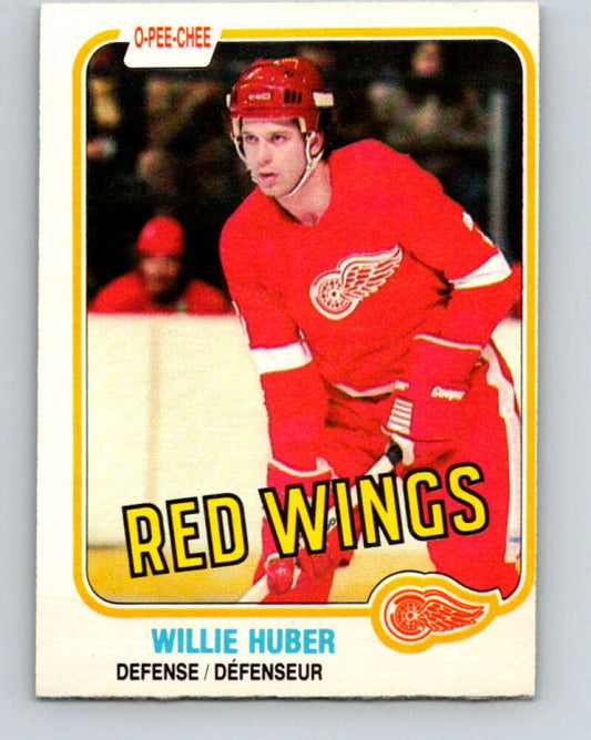 1981-82 O-Pee-Chee #89 Willie Huber  Detroit Red Wings  V30062