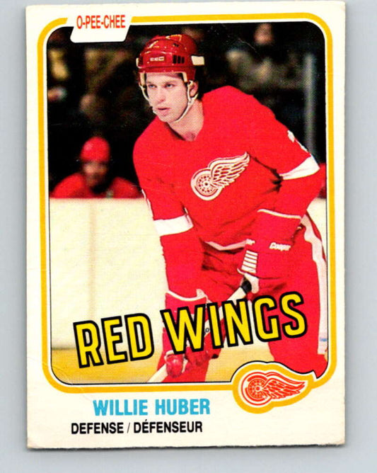 1981-82 O-Pee-Chee #89 Willie Huber  Detroit Red Wings  V30064