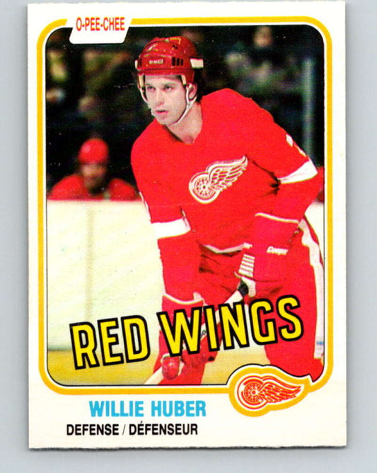 1981-82 O-Pee-Chee #89 Willie Huber  Detroit Red Wings  V30065