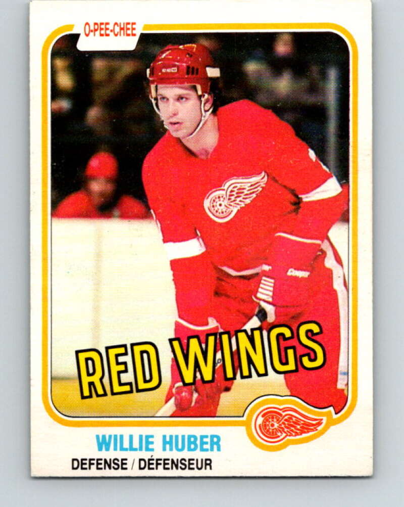 1981-82 O-Pee-Chee #89 Willie Huber  Detroit Red Wings  V30066