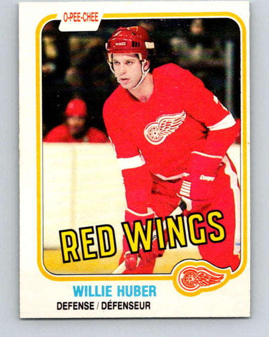 1981-82 O-Pee-Chee #89 Willie Huber  Detroit Red Wings  V30068