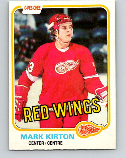 1981-82 O-Pee-Chee #90 Mark Kirton  RC Rookie Detroit Red Wings  V30069