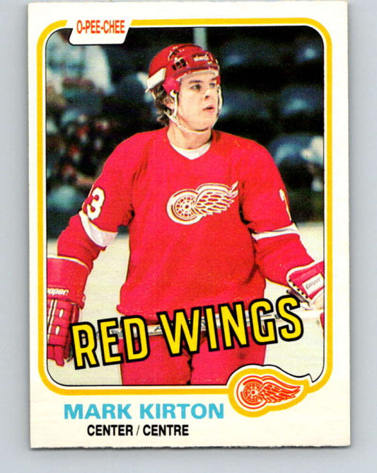 1981-82 O-Pee-Chee #90 Mark Kirton  RC Rookie Detroit Red Wings  V30070