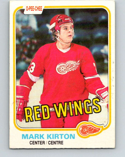 1981-82 O-Pee-Chee #90 Mark Kirton  RC Rookie Detroit Red Wings  V30071