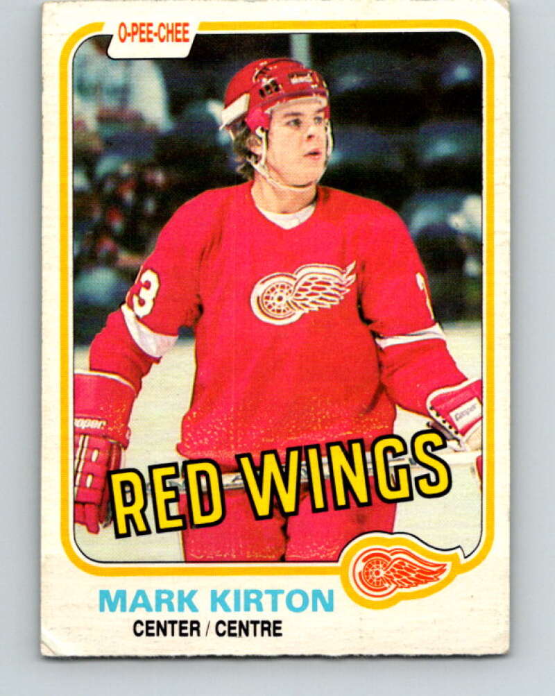 1981-82 O-Pee-Chee #90 Mark Kirton  RC Rookie Detroit Red Wings  V30073