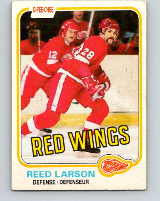 1981-82 O-Pee-Chee #92 Reed Larson  Detroit Red Wings  V30088