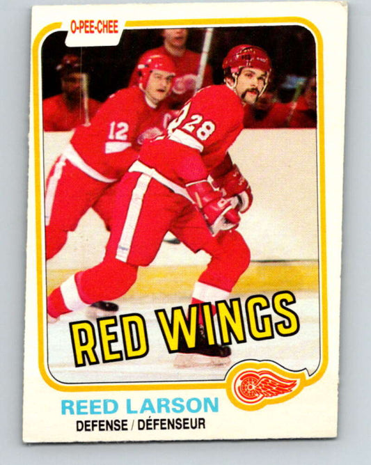 1981-82 O-Pee-Chee #92 Reed Larson  Detroit Red Wings  V30091