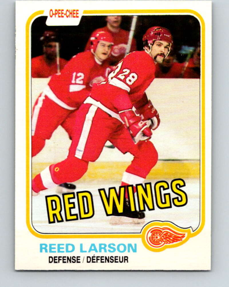 1981-82 O-Pee-Chee #92 Reed Larson  Detroit Red Wings  V30092