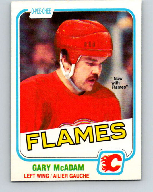 1981-82 O-Pee-Chee #93 Gary McAdam  Calgary Flames  V30095