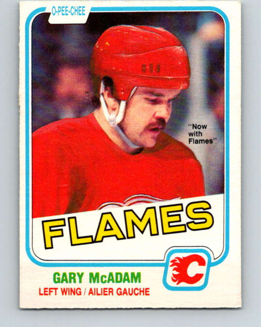 1981-82 O-Pee-Chee #93 Gary McAdam  Calgary Flames  V30099