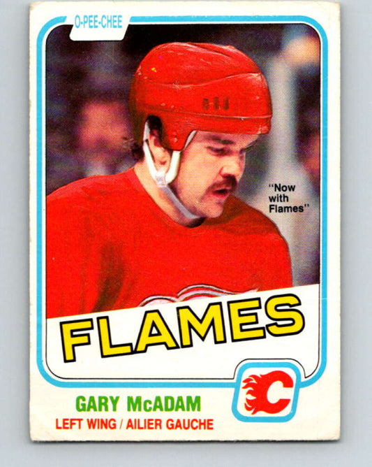 1981-82 O-Pee-Chee #93 Gary McAdam  Calgary Flames  V30100
