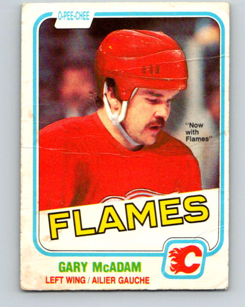 1981-82 O-Pee-Chee #93 Gary McAdam  Calgary Flames  V30101