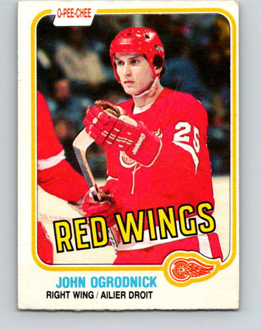 1981-82 O-Pee-Chee #95 John Ogrodnick  Detroit Red Wings  V30116