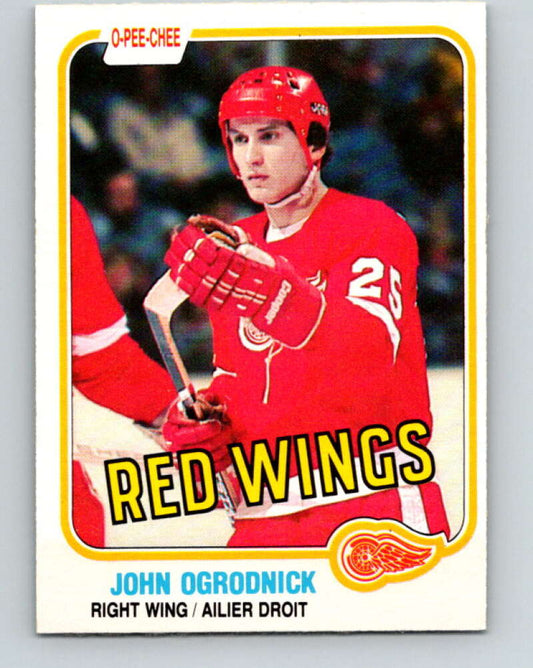 1981-82 O-Pee-Chee #95 John Ogrodnick  Detroit Red Wings  V30117
