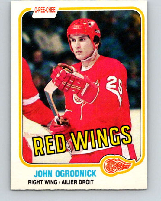 1981-82 O-Pee-Chee #95 John Ogrodnick  Detroit Red Wings  V30119