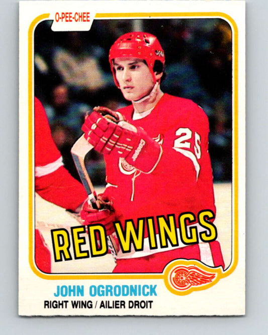 1981-82 O-Pee-Chee #95 John Ogrodnick  Detroit Red Wings  V30120
