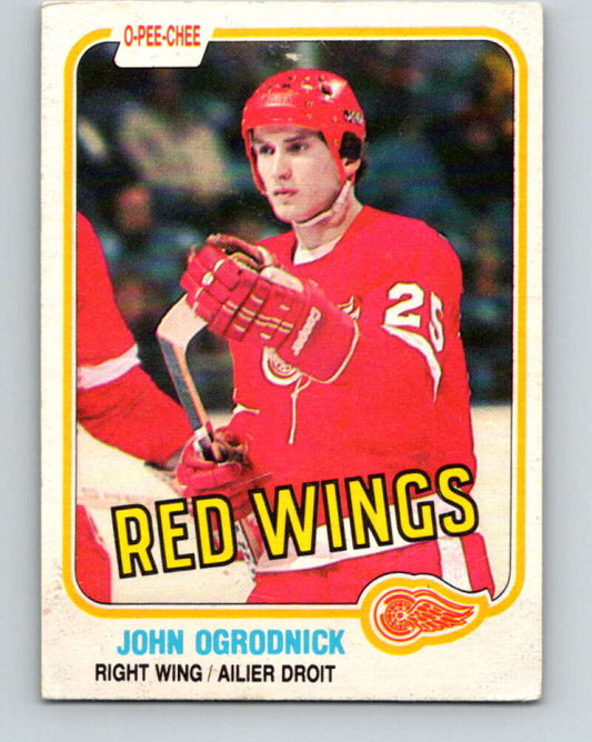 1981-82 O-Pee-Chee #95 John Ogrodnick  Detroit Red Wings  V30121