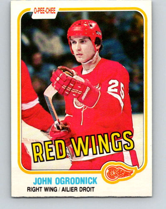 1981-82 O-Pee-Chee #95 John Ogrodnick  Detroit Red Wings  V30122
