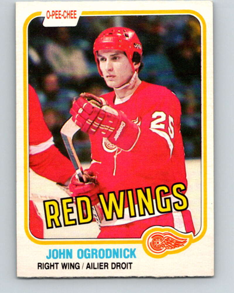 1981-82 O-Pee-Chee #95 John Ogrodnick  Detroit Red Wings  V30124