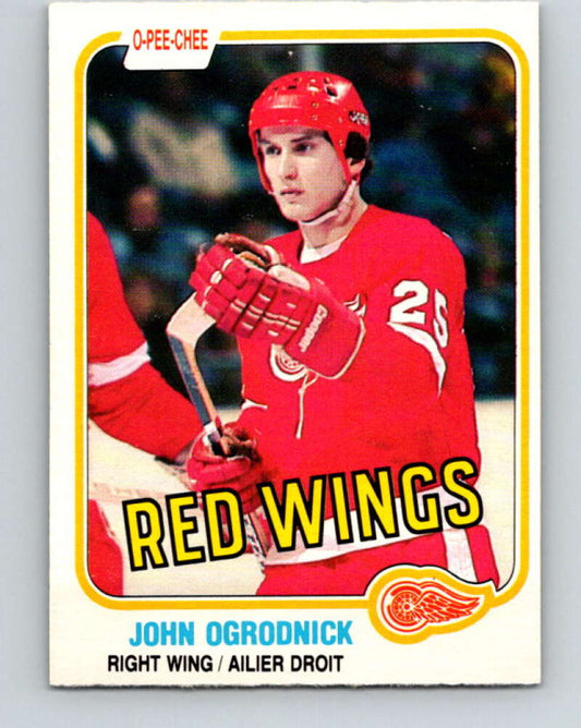 1981-82 O-Pee-Chee #95 John Ogrodnick  Detroit Red Wings  V30125