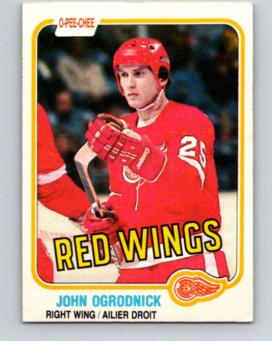 1981-82 O-Pee-Chee #95 John Ogrodnick  Detroit Red Wings  V30126
