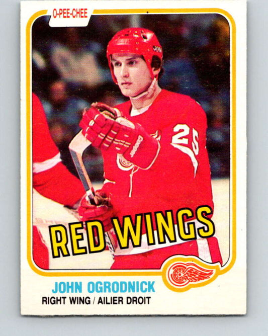 1981-82 O-Pee-Chee #95 John Ogrodnick  Detroit Red Wings  V30127