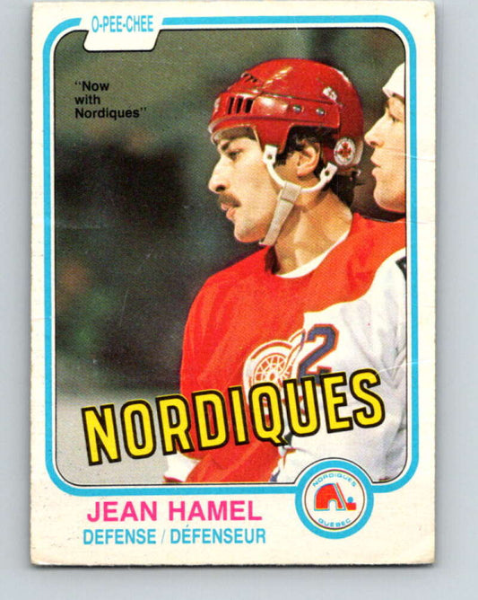 1981-82 O-Pee-Chee #97 Jean Hamel  Quebec Nordiques  V30139