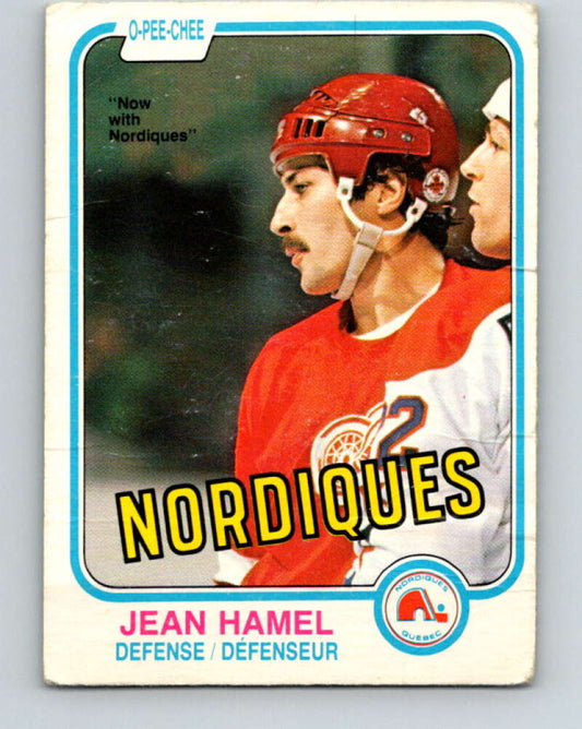 1981-82 O-Pee-Chee #97 Jean Hamel  Quebec Nordiques  V30141
