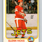 1981-82 O-Pee-Chee #98 Glenn Hicks  RC Rookie Winnipeg Jets  V30159