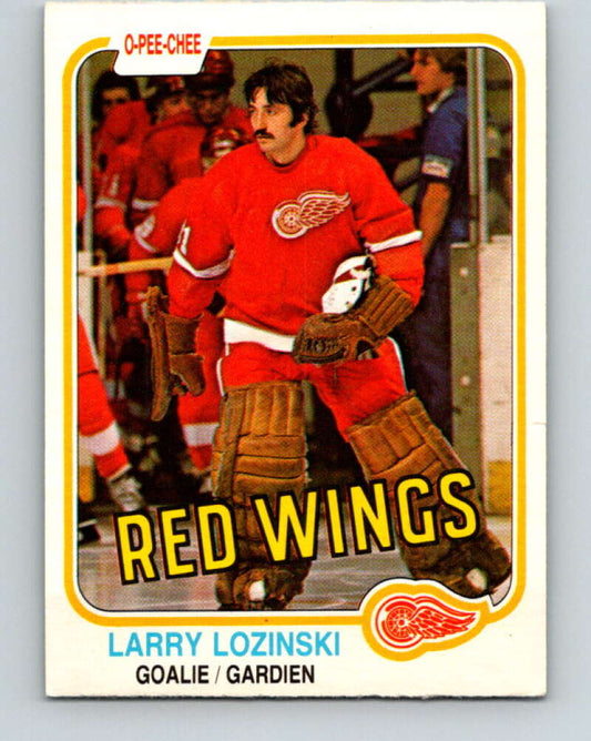 1981-82 O-Pee-Chee #99 Larry Lozinski  RC Rookie Detroit Red Wings  V30160
