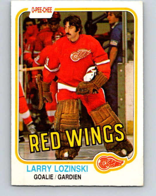 1981-82 O-Pee-Chee #99 Larry Lozinski  RC Rookie Detroit Red Wings  V30161