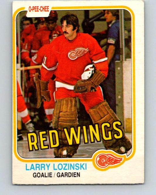 1981-82 O-Pee-Chee #99 Larry Lozinski  RC Rookie Detroit Red Wings  V30162