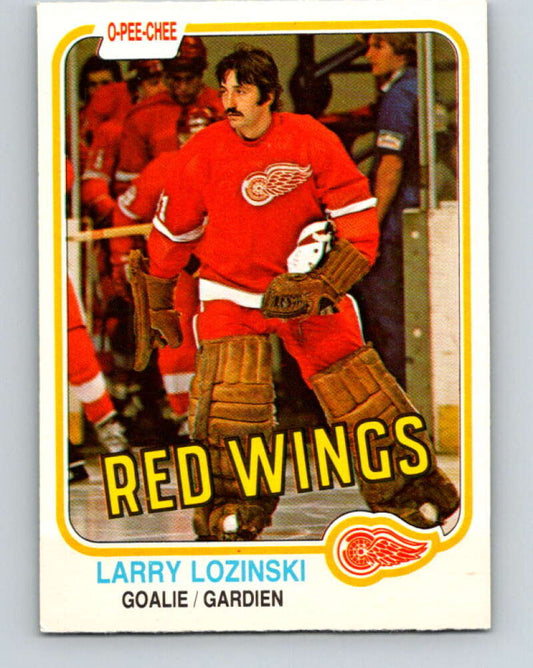 1981-82 O-Pee-Chee #99 Larry Lozinski  RC Rookie Detroit Red Wings  V30163
