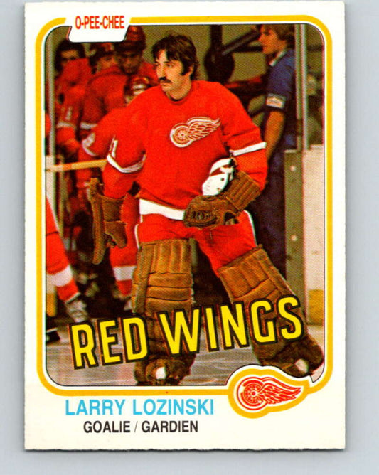 1981-82 O-Pee-Chee #99 Larry Lozinski  RC Rookie Detroit Red Wings  V30166