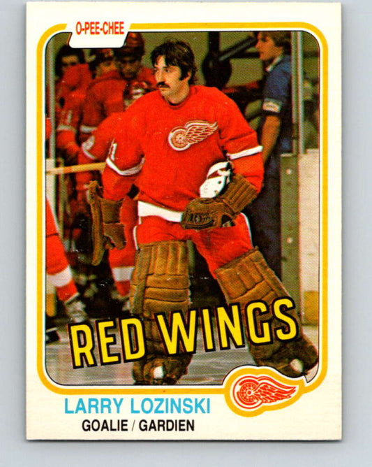 1981-82 O-Pee-Chee #99 Larry Lozinski  RC Rookie Detroit Red Wings  V30167