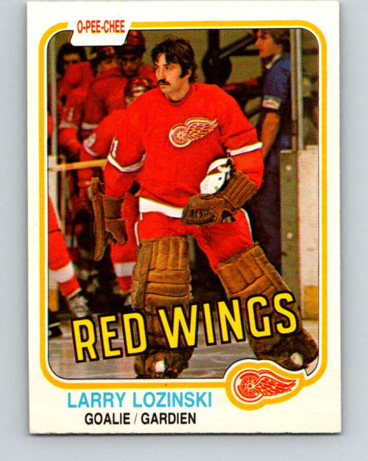 1981-82 O-Pee-Chee #99 Larry Lozinski  RC Rookie Detroit Red Wings  V30168