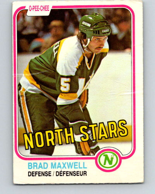 1981-82 O-Pee-Chee #102 Brad Maxwell  Minnesota North Stars  V30189