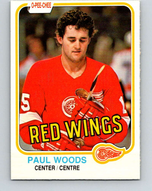 1981-82 O-Pee-Chee #104 Paul Woods  Detroit Red Wings  V30200