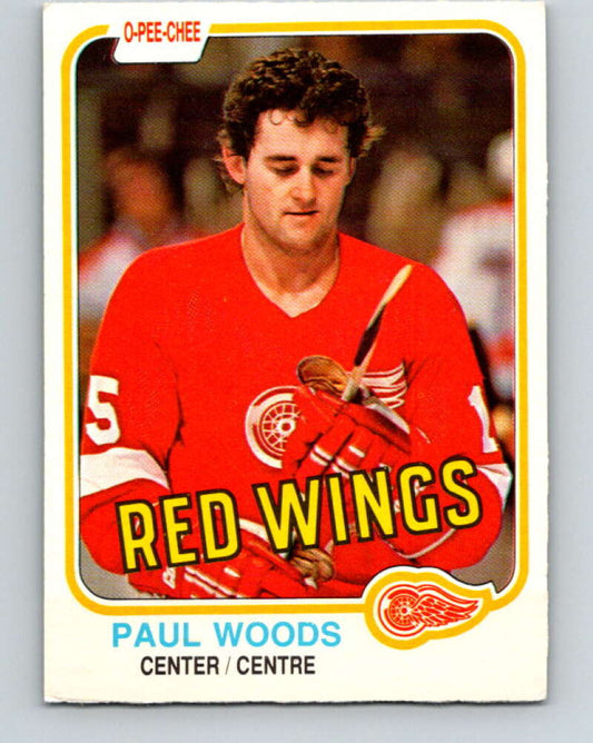 1981-82 O-Pee-Chee #104 Paul Woods  Detroit Red Wings  V30201