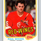 1981-82 O-Pee-Chee #104 Paul Woods  Detroit Red Wings  V30203