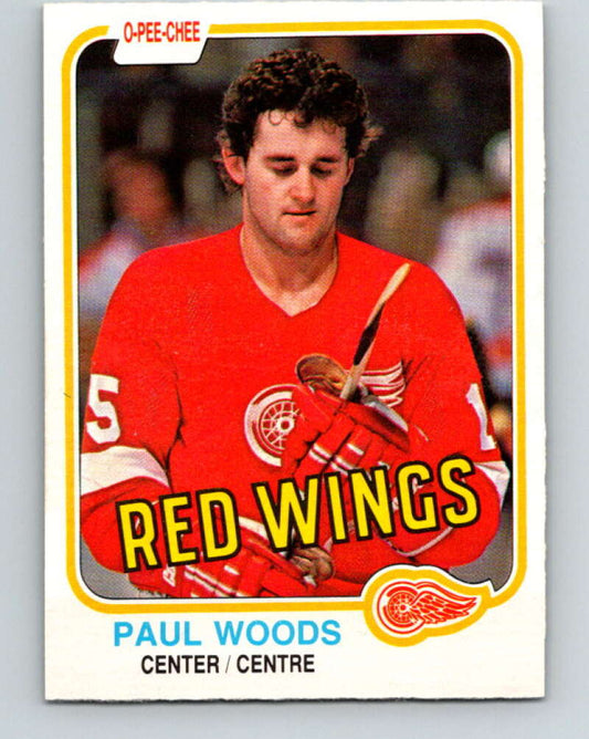 1981-82 O-Pee-Chee #104 Paul Woods  Detroit Red Wings  V30203