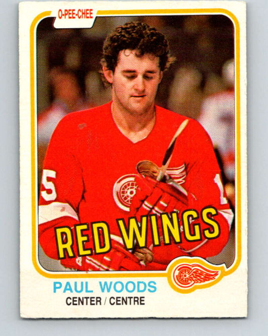 1981-82 O-Pee-Chee #104 Paul Woods  Detroit Red Wings  V30204