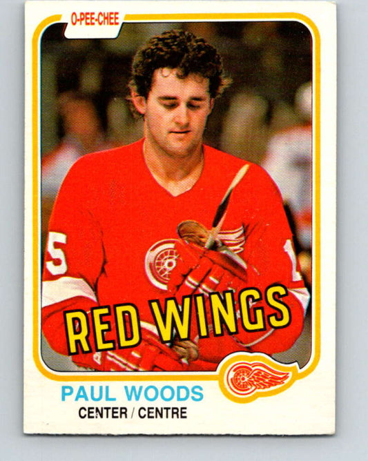 1981-82 O-Pee-Chee #104 Paul Woods  Detroit Red Wings  V30205