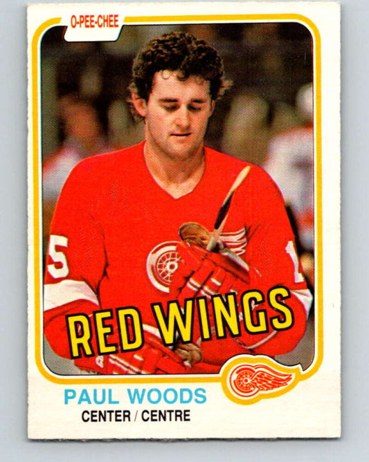 1981-82 O-Pee-Chee #104 Paul Woods  Detroit Red Wings  V30206