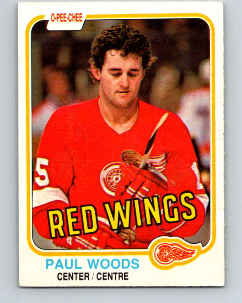 1981-82 O-Pee-Chee #104 Paul Woods  Detroit Red Wings  V30208